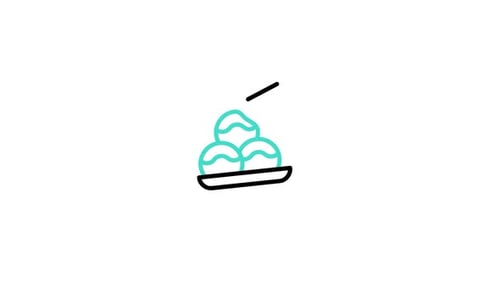 Animiertes Takoyaki-Symbol
