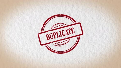 Distressed Hand Stamping Duplicate Rubber Stamp Animation