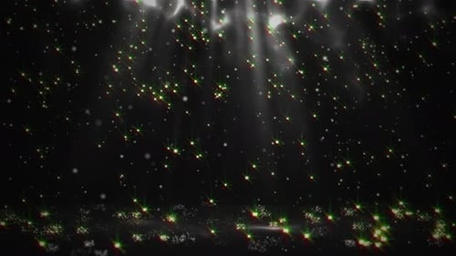 Lichtstrahlen mit Partikeln, die auf den Boden fallen