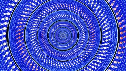 Blue Mandala Rotation Background Loop