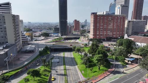 Bogota Skyline At Bogota In District Capital Colombia.