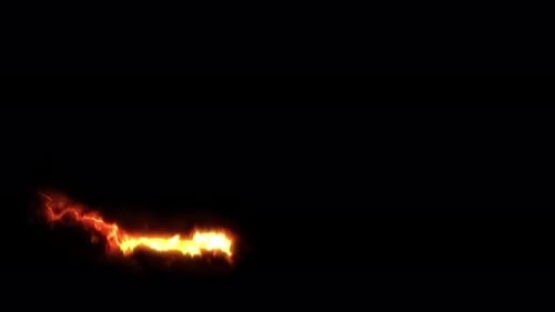 Glowing fire particle trail animation.