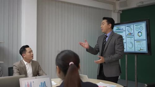 White collar worker working and meeting at office.