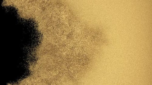 Abstract Gold Dust Particles Alpha Channel Reveal Animation