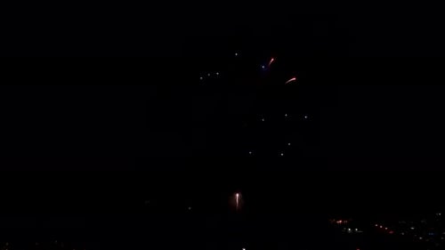 Vibrant Fireworks Exploding in the Night Sky