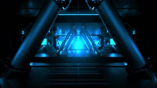 High-Tech Rotating Glitch Tunnel