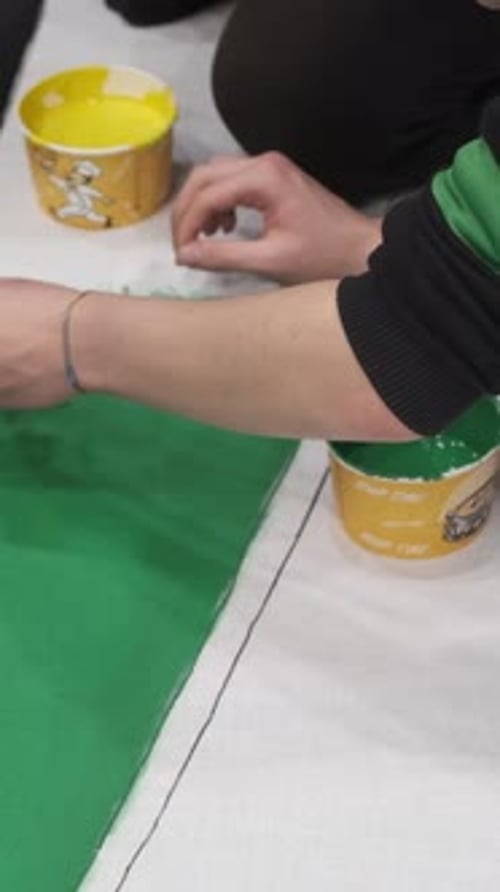 Calligraphy Painting with a Brush