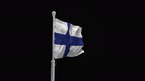 Realistic Waving Finland Flag Animation