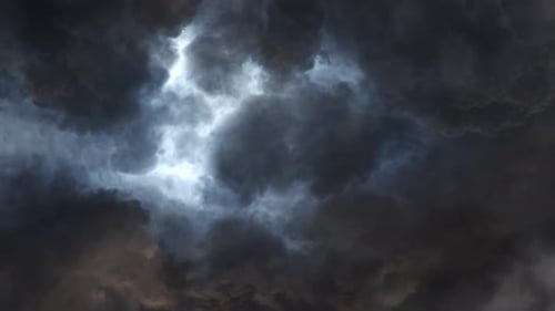 Storm Clouds With Lightning, thunderstorm