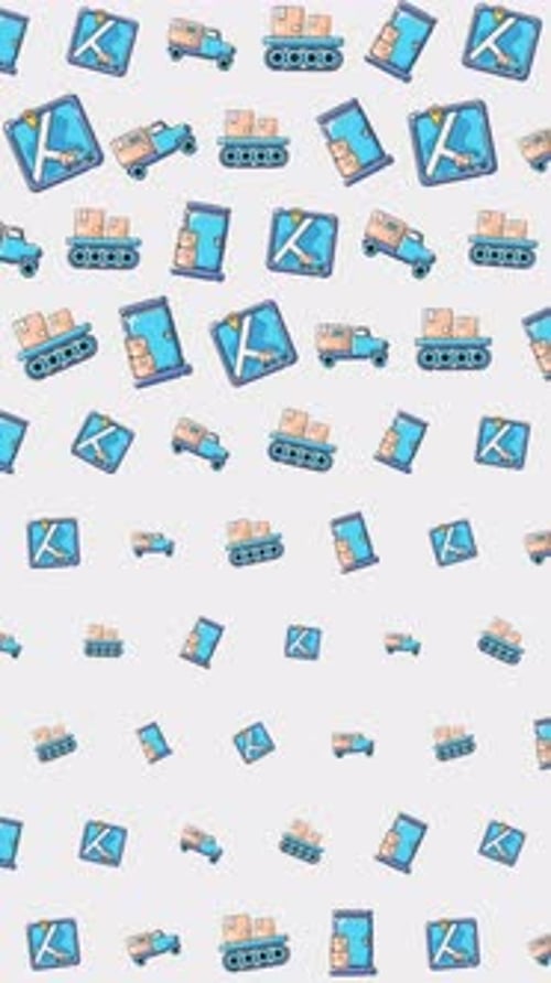 Delivery Logistics Shipping Moving Boxes Pattern Door