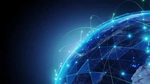 Redes de globalización de Tech Earth. Datos de línea azul.