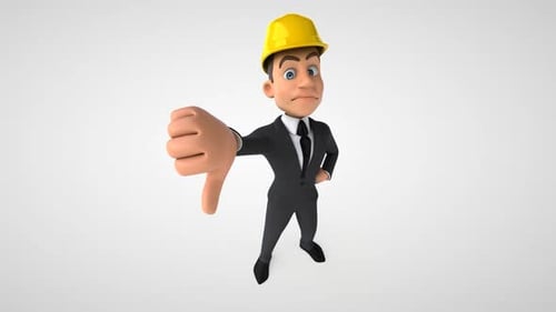 Fun cartoon architect
