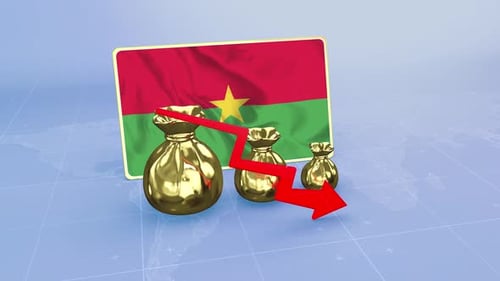 Burkina Faso-Reserven sinken, Wirtschaftsdaten, Infografik