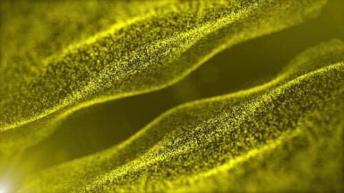 Abstract Gold Particles Background With Three Dimensional Angle