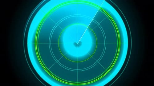 Scan radar Hud avec interface holographique sur fond noir isolé