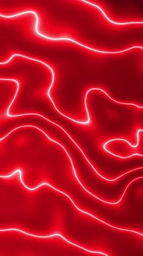 Red neon Oil lava paints liquid animated video. Abstract animation.