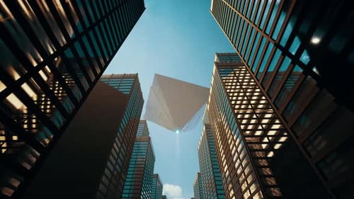 UFO über der Stadt