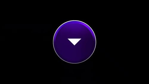 3D Purple Play Button Icon Loading Animation