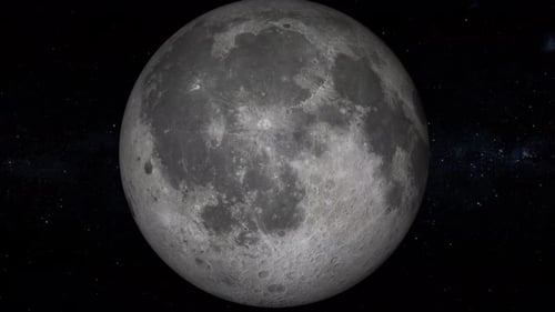 View of Moon Planet animated. 2214