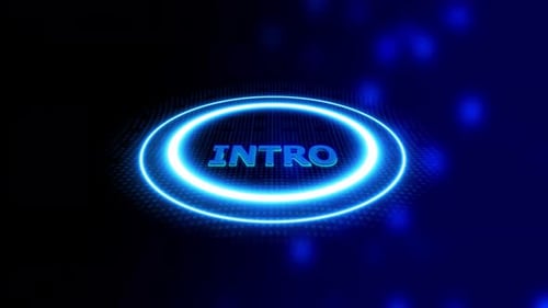 Intro 3d text animation on dot background. Intro. Screen saver before starting or in pause.
