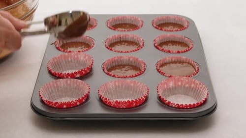 Cupcakes de chocolate con crema de chocolate