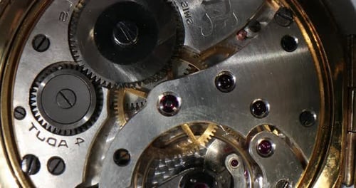 The mechanics of an old watch