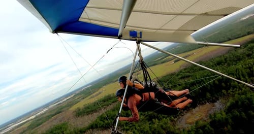 Hang Gliding over Orlando Forest Sunset