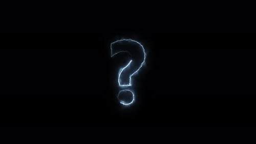 Electric Neon Question Mark Reveal Animation