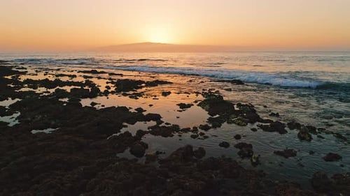 Beautiful Sunset Over Paradise Dreamy Island