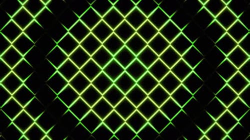 Abstraktes Würfelmuster Green Glow Visual