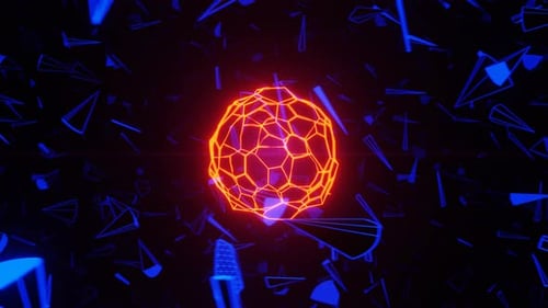 Animation en boucle de fond stroboscope universel bleu et orange pour l'intégralité de votre chanson en 4K