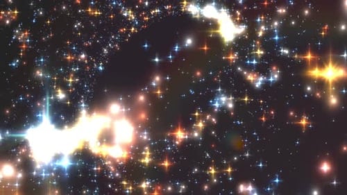Animated Sparkling Stars Festive Celestial Background