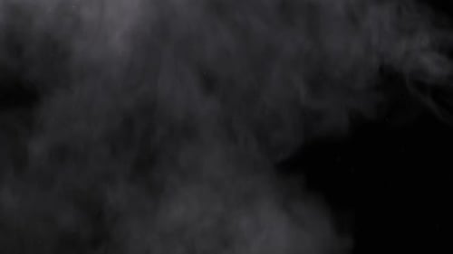 White Smoke or Vapor on Black Background