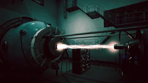 Advanced Research Equipment in a Dimly Lit Sci Fi Laboratory Setting