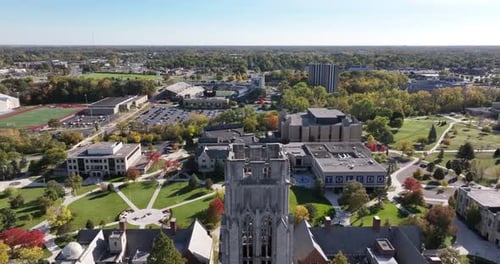 Aerial view of the University of Toledo, United States.