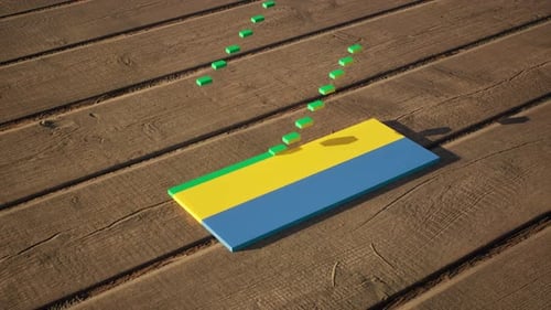 Gabon Flag - Slow Motion