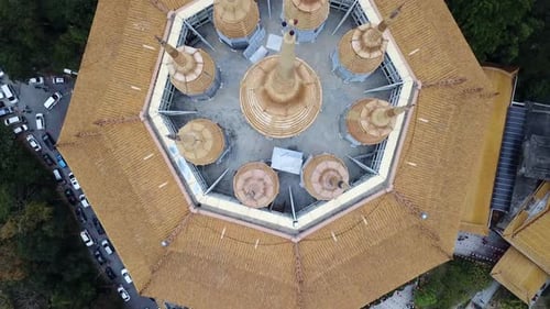 Drone Flyover of Kek Lok Si Temple, Penang Malaysia