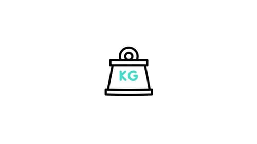 Animated KG Weight Icon for Fitness and Measurement Concepts