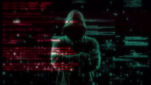 Hack Screen And Data Matrix Simulation With Futuristic Hud Screen 006