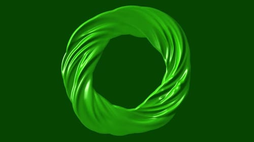 Green wave circle background