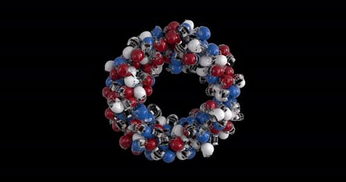 3D Football Helmet Ring – Alpha Loop Animation