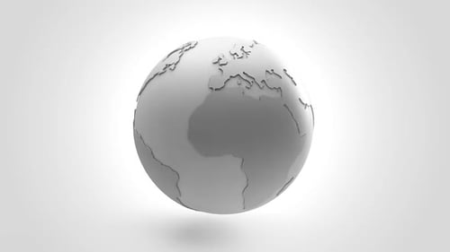 White world concept over white gradient background