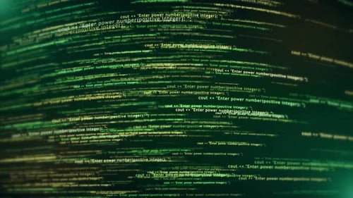 Animation of Source Code Data Scrolling Program Code Hacking Process Hacker Display