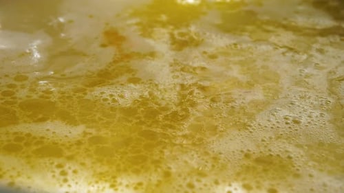 yellow boiling bubbles