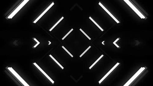 Dynamische abstrakte Lichter sorgen für ein futuristisches, pulsierendes Tunnelerlebnis