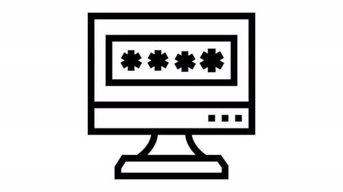 animação do ícone da linha de conta