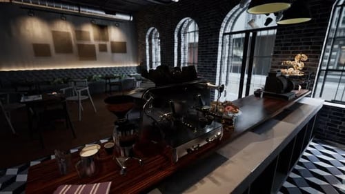 Busy Bar With Abundant Drinks