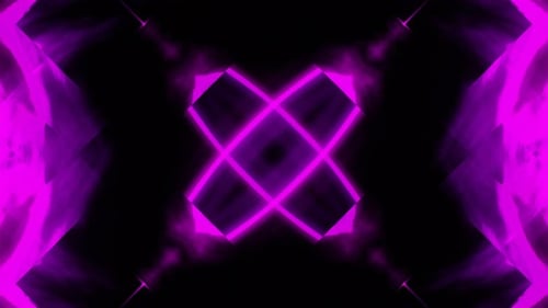 Abstract Glowing Geometric X Pattern Loop