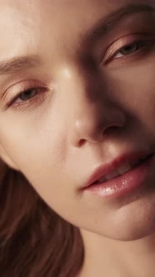 Vertical Perfect Skin Face Wellness Woman Natural