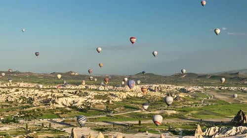 Aerial View Hot Air Baloons in Turkey 4 K